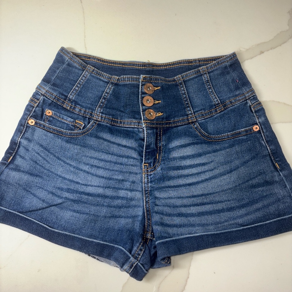 High-Rise Denim Women’s Shorts